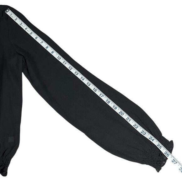 Just Cavalli by Roberto Cavalli Black Sheer Silk Blouse Size 42 Made in Italy - Picture 11 of 14